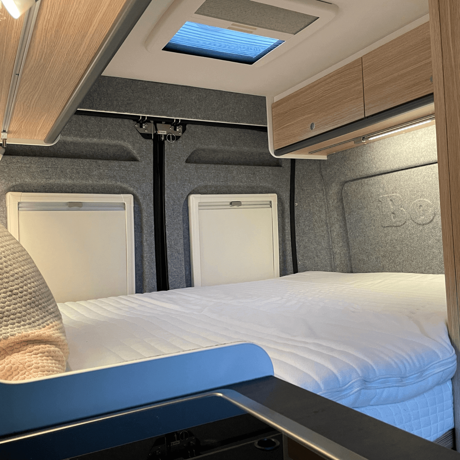 Camper in Carpetfilz silbergrau gefilzt